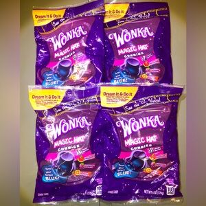(4 Ct) Of 6oz Wonka Magic Hat Gummies Bags From Willy Wonka & Chocolate Factory